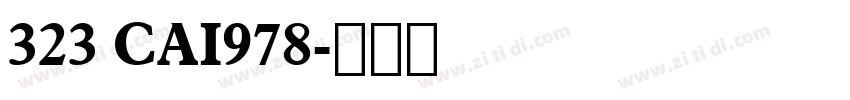 323 CAI978字体转换